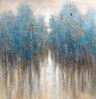 Wholesale UACA6217 abstract blue forest oil paintings