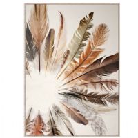 Wholesale CAFA5405 modern feather form wall art for home decoration