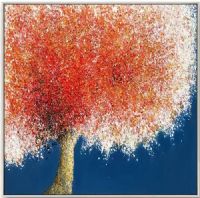 Wholesale modern red forest oil paintings CAFA5409 abstract tree paintings
