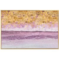Wholesale Modern Pink Oil Paintings CAFA5190 Gold Foil Canvas Art Abstract Framed Art Paintings