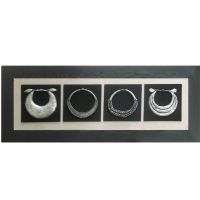 Wholesale Modern 3D Shadow Box Metal Silver Nacklace Wall Art