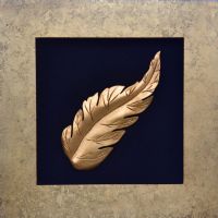 Wholesale Gold Leafs UASB1202 Wooden Carving 3-D Shadow Box