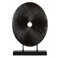 Wholesale UATB4087 modern wood carving oval shell art sculpture